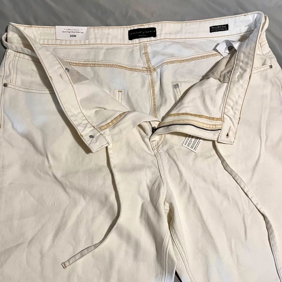 ✨Sanctuary/Denim✨ NWT Micro Belt Crop Semi High Rise Wide Leg Jeans Size 20W - Picture 5 of 16